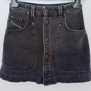 Diesel Dark Gray Denim Skirt